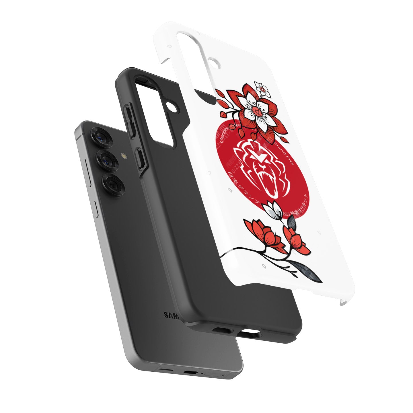 Max Verstappen 2025 F1 Japanese GP Helmet Edition Phone Case – Sakura Spirit Design (Samsung)