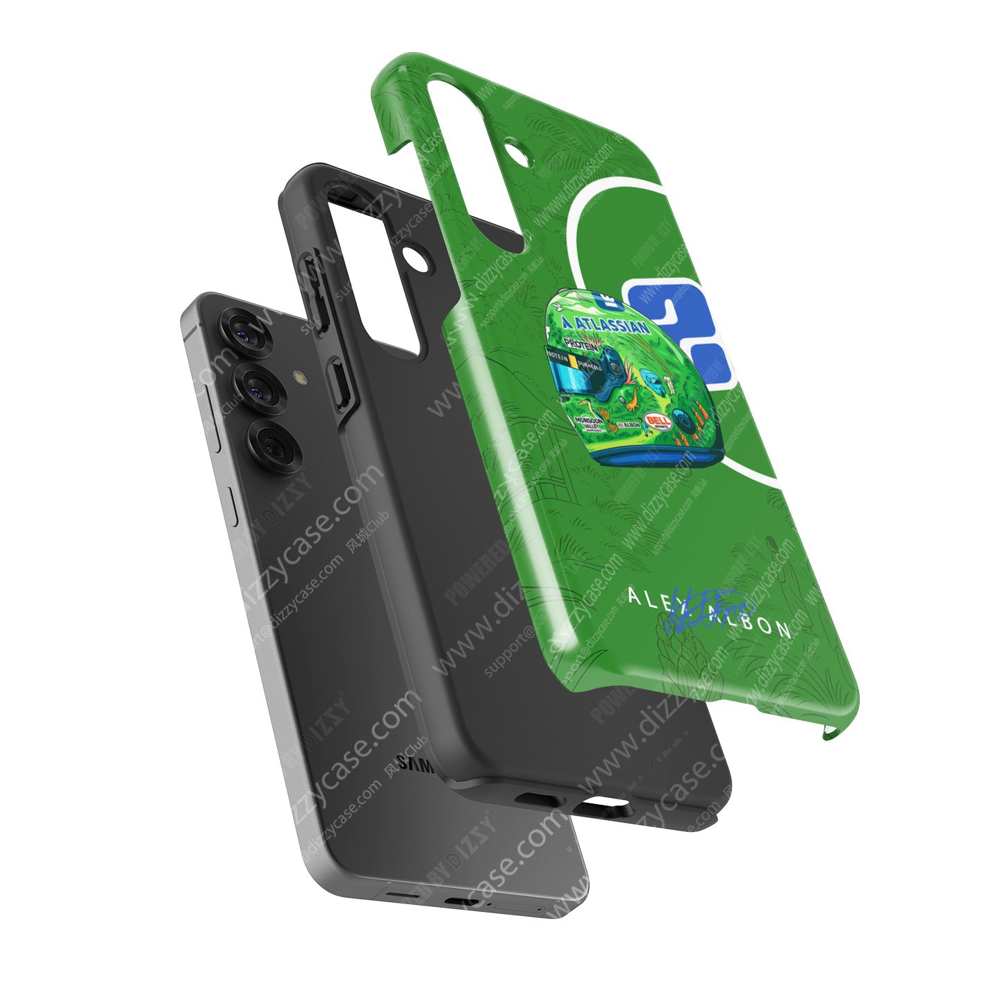 Alex Albon 2025 Singapore GP Helmet Phone Case – UNICEF Charity Edition for Samsung
