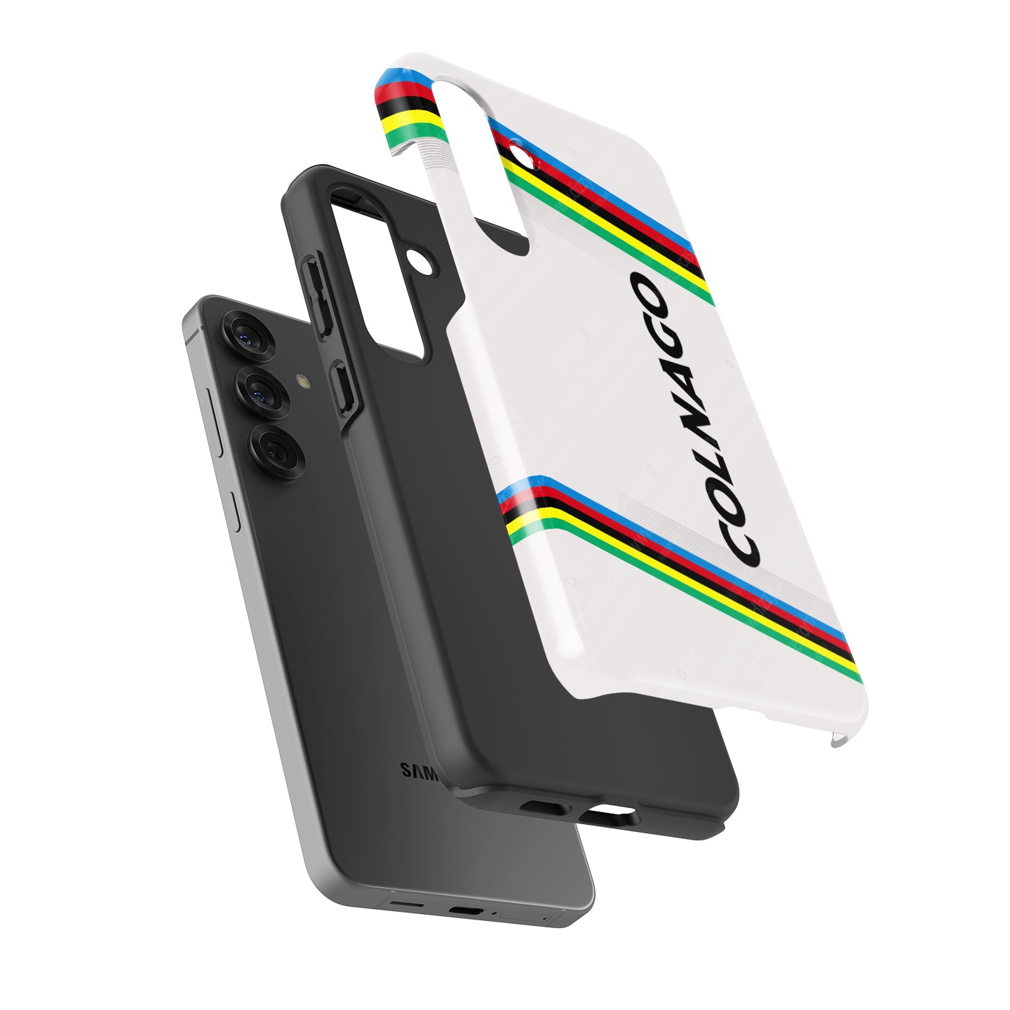 Funda para teléfono Tadej Pogacar 2024 Dual Triumph en jersey amarillo y rosa de DIZZY