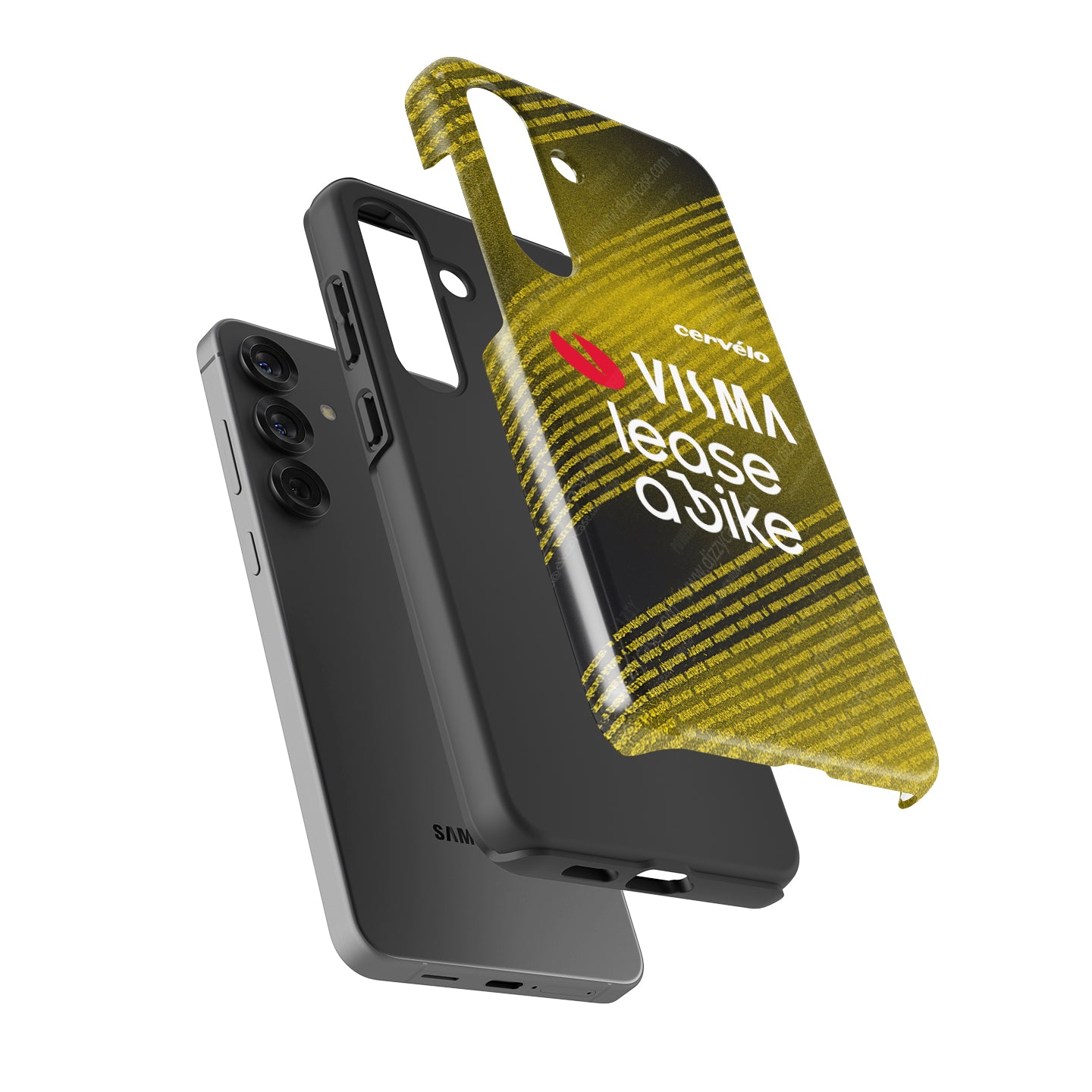 Team Visma–Lease a Bike 2025 TDF Special Edition Phone Case – Yellow & Black Stripes (Samsung Galaxy) | DIZZY CASE