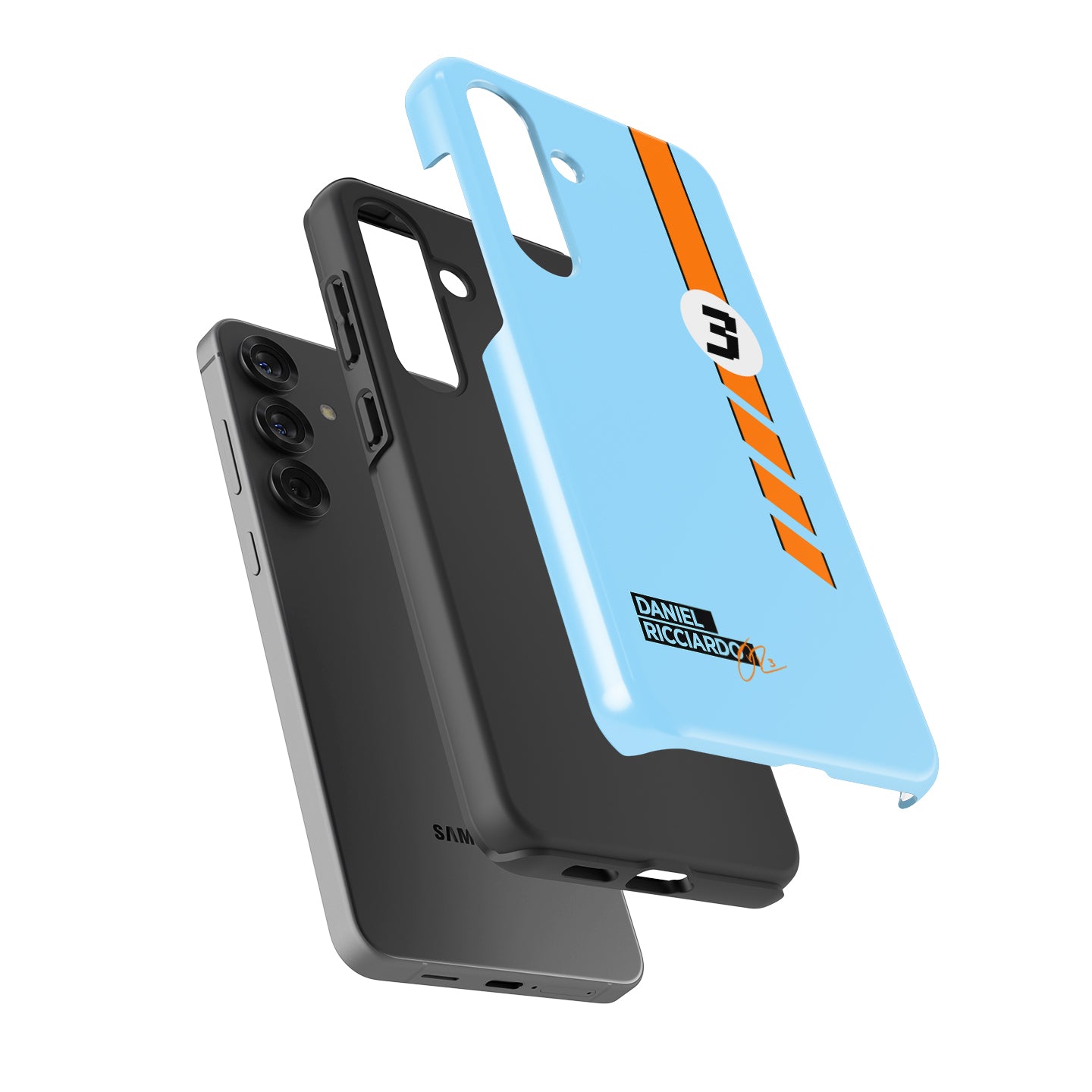 Daniel Ricciardo Gulf Livery Samsung Case - Snap & Tough Variants | DIZZY CASE