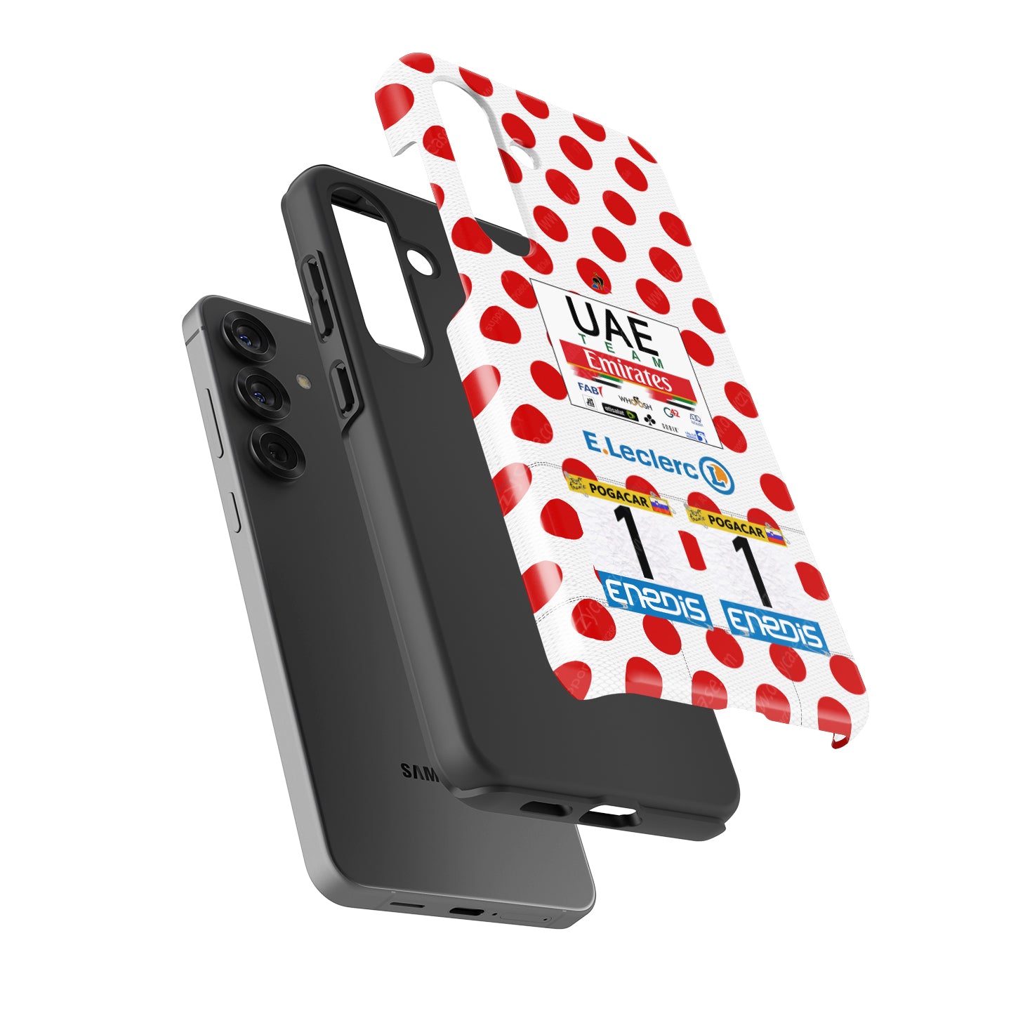 Tadej Pogačar 2025 Tour de France Polka Dot Jersey Phone Case – King of the Mountains Design (for Samsung) | DIZZY CASE