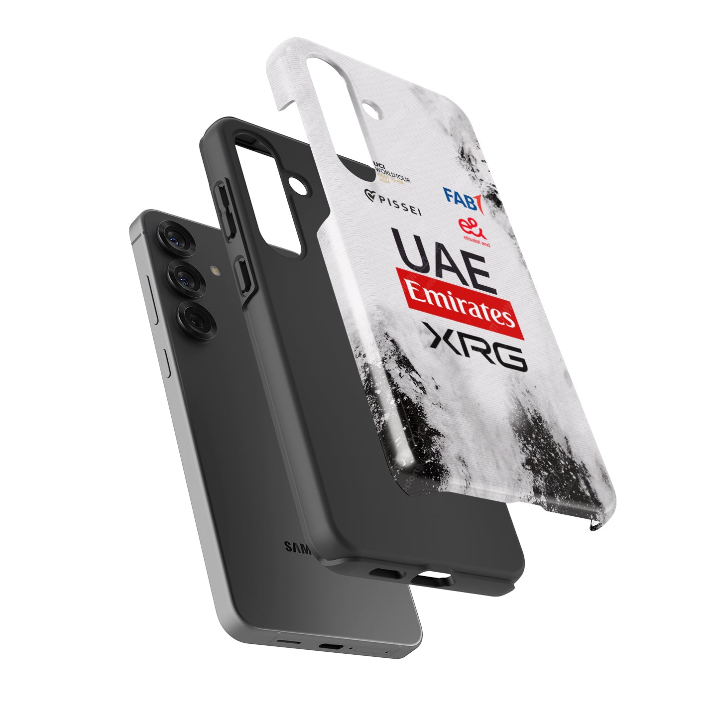 UAE Team Emirates 2025 TDF Special Edition Phone Case – White & Black Heritage (Samsung Galaxy) | DIZZY CASE