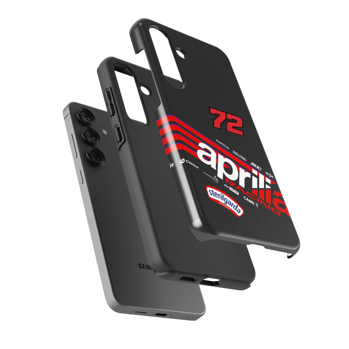 Marco Bezzecchi 2025 MotoGP Phone Case – Aprilia Racing Livery Design for Samsung
