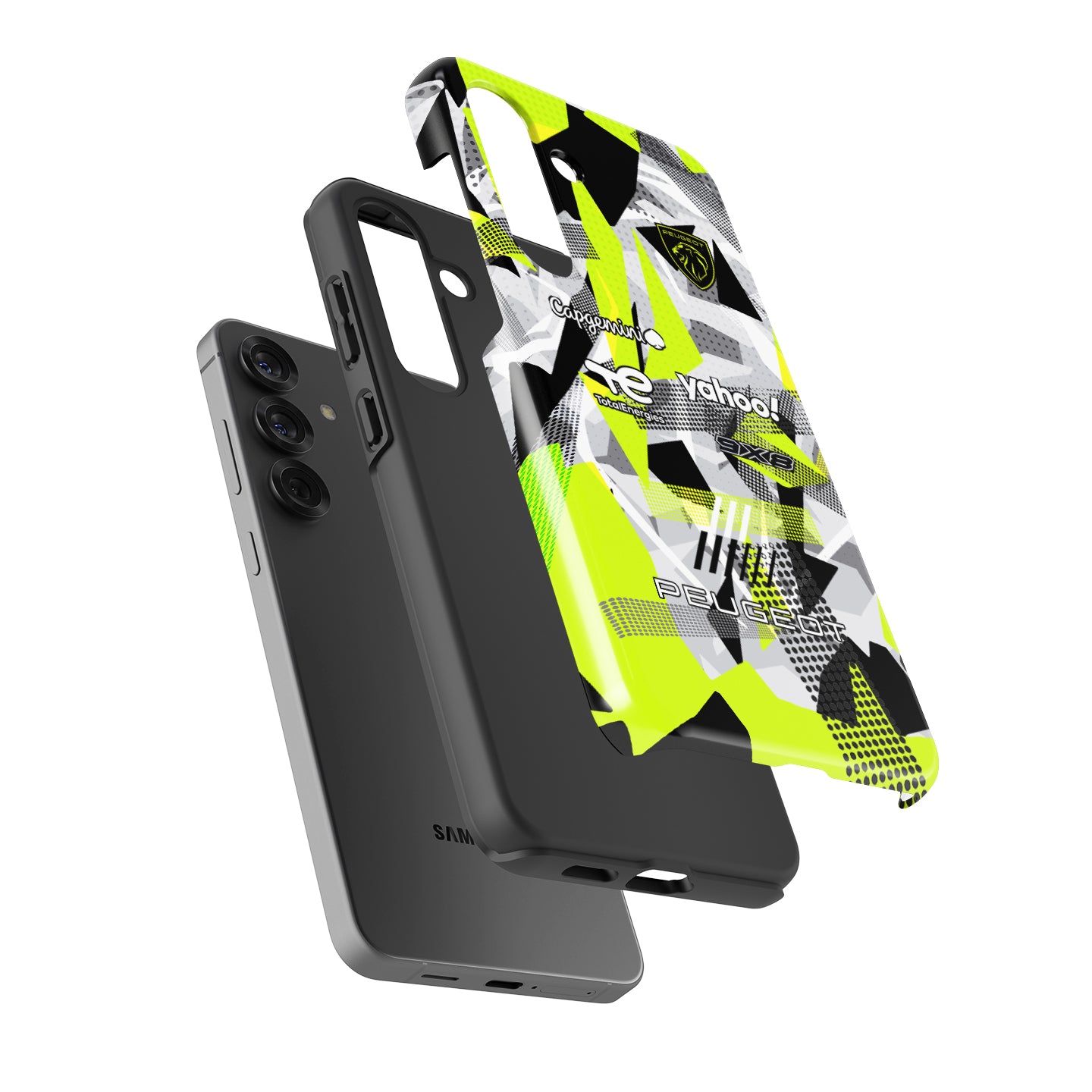 Coque de téléphone Tadej Pogacar 2024 Dual Triumph jaune et rose en jersey par DIZZY