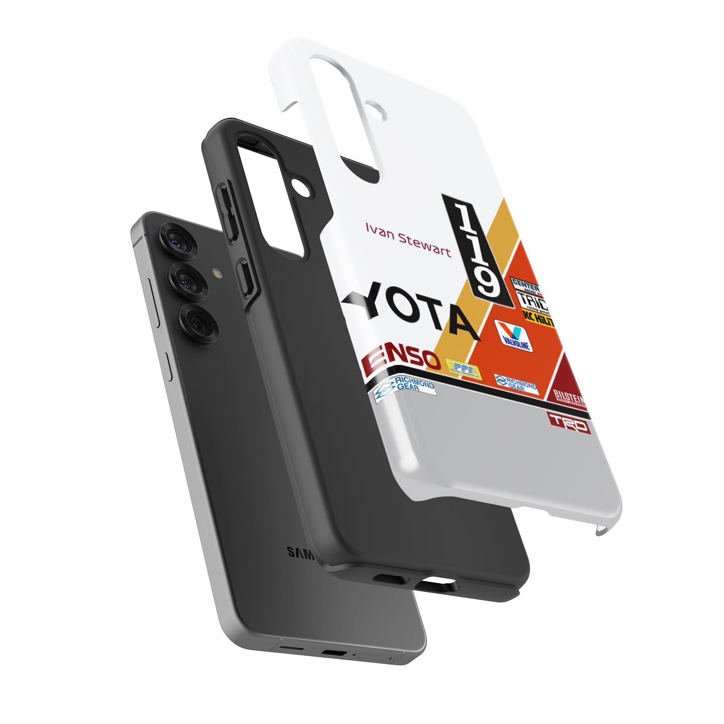 Coque de téléphone Tadej Pogacar 2024 Dual Triumph jaune et rose en jersey par DIZZY