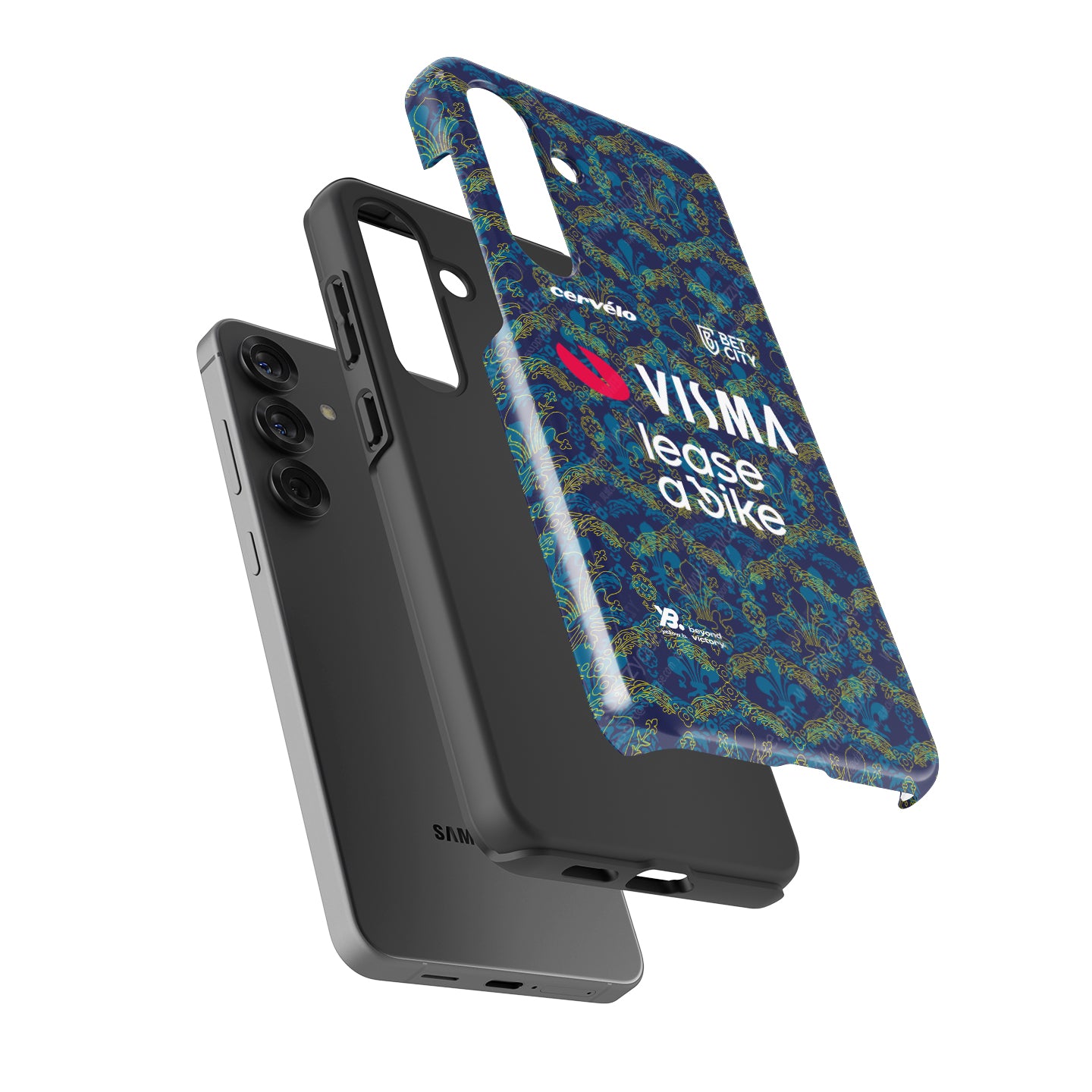 Coque de téléphone Tadej Pogacar 2024 Dual Triumph jaune et rose en jersey par DIZZY