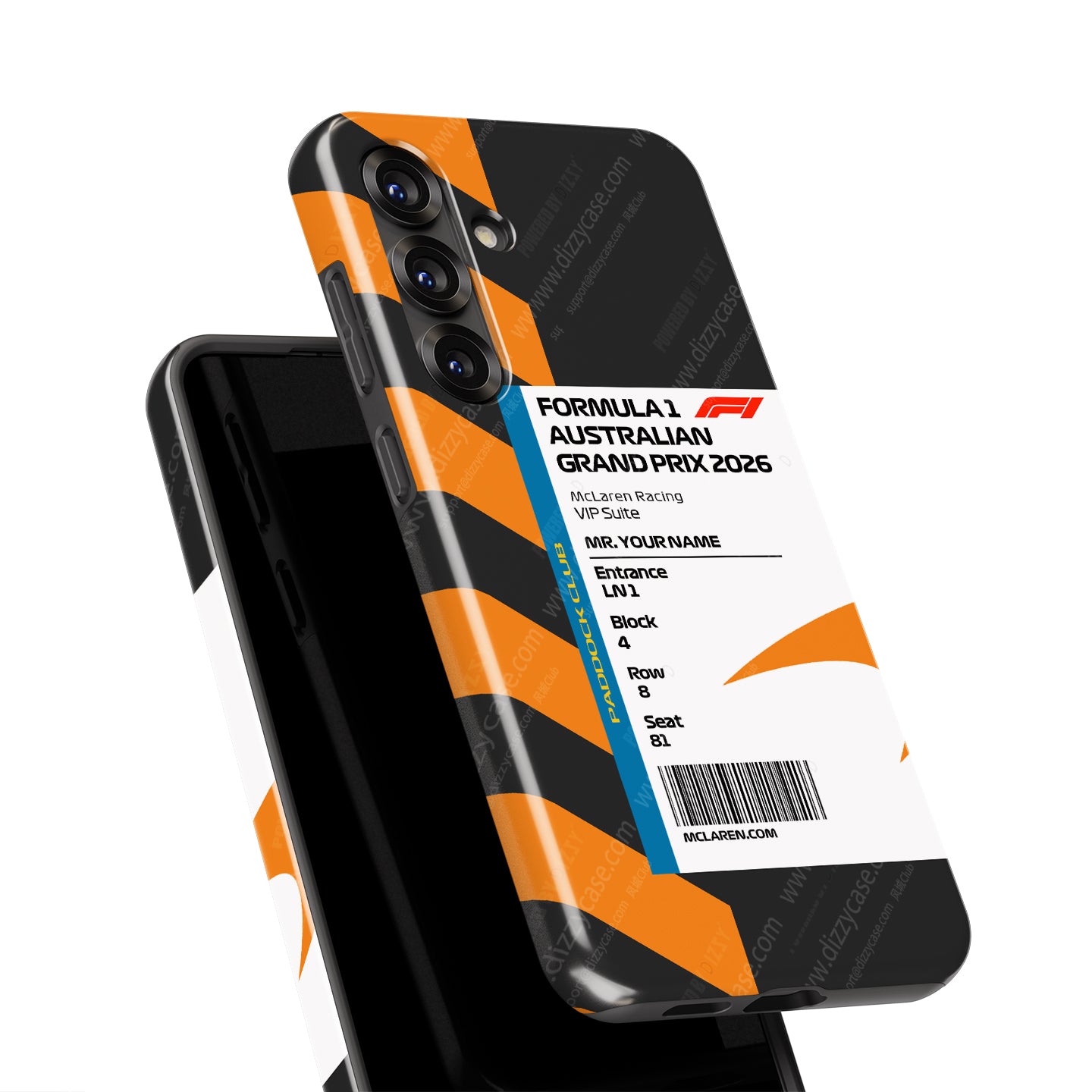 McLaren 2026 Australia VIP Custom Name Samsung Case