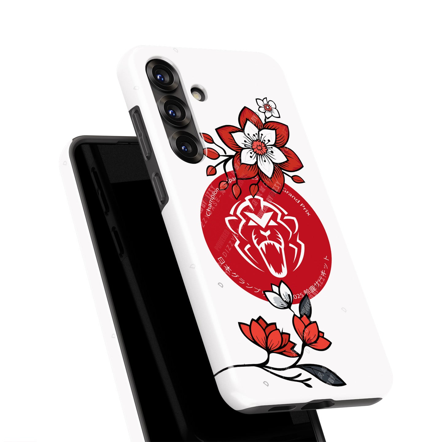 Max Verstappen 2025 F1 Japanese GP Helmet Edition Phone Case – Sakura Spirit Design (Samsung)
