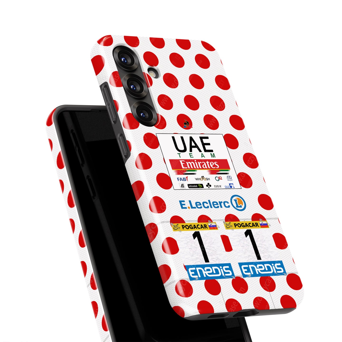 Tadej Pogačar 2025 Tour de France Polka Dot Jersey Phone Case – King of the Mountains Design (for Samsung) | DIZZY CASE