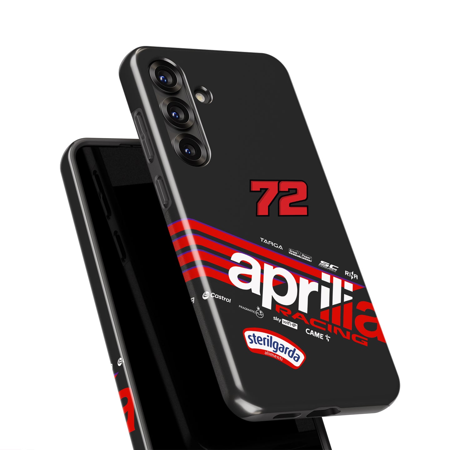 Marco Bezzecchi 2025 MotoGP Phone Case – Aprilia Racing Livery Design for Samsung
