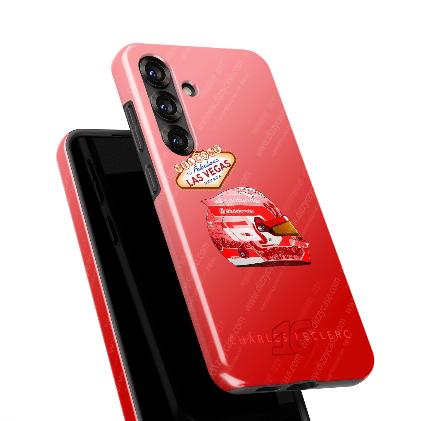 Charles Leclerc 2024 Las Vegas F1 Helmet Samsung Phone Case | DIZZY CASE