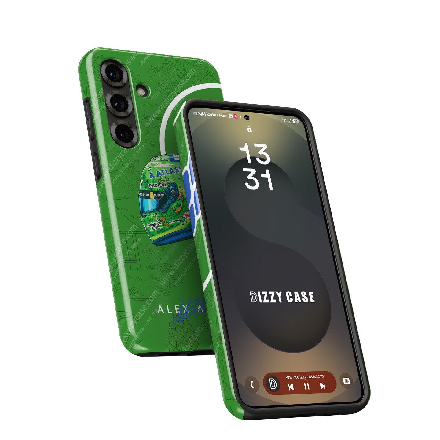 Alex Albon 2025 Singapore GP Helmet Phone Case – UNICEF Charity Edition for Samsung