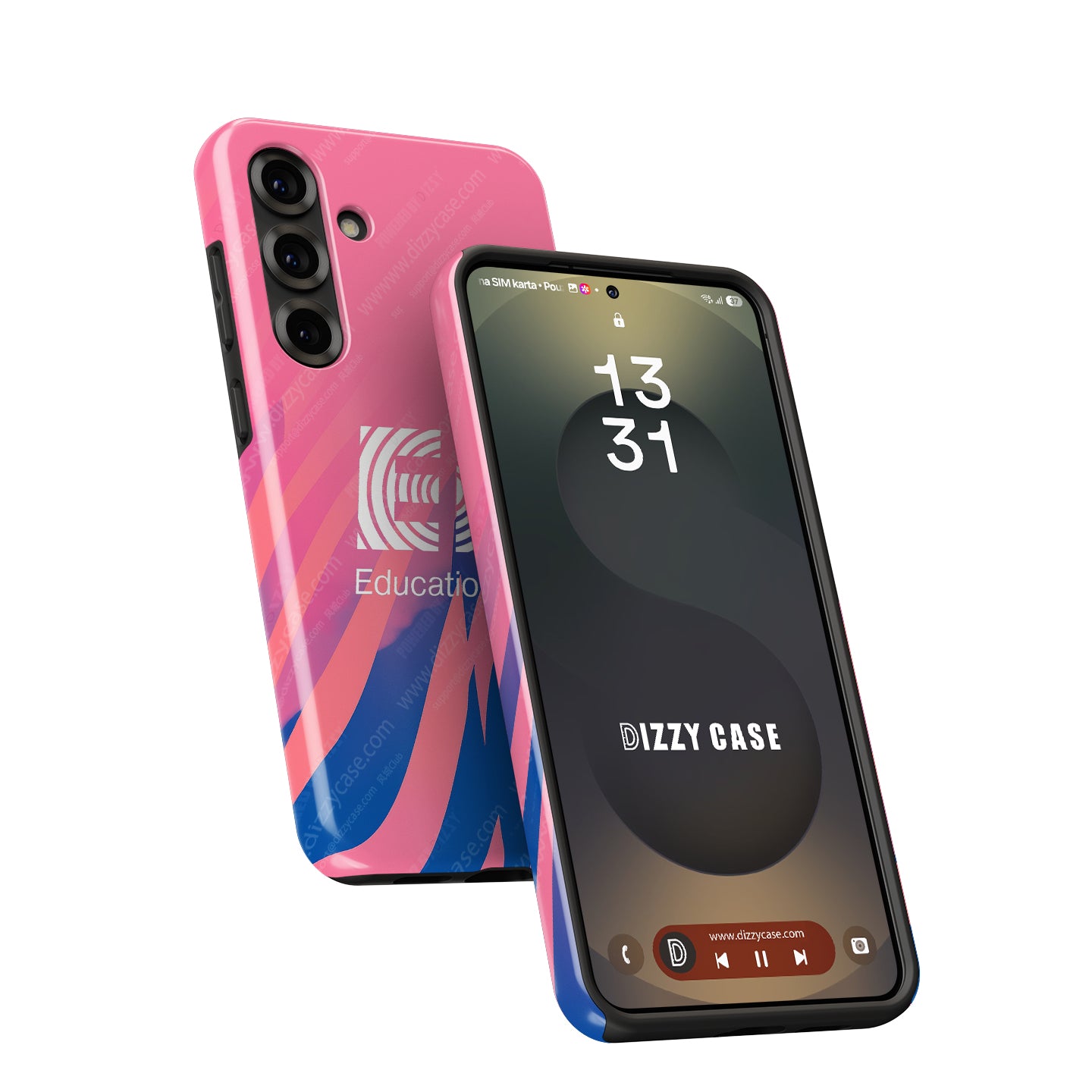 Coque de téléphone Tadej Pogacar 2024 Dual Triumph jaune et rose en jersey par DIZZY