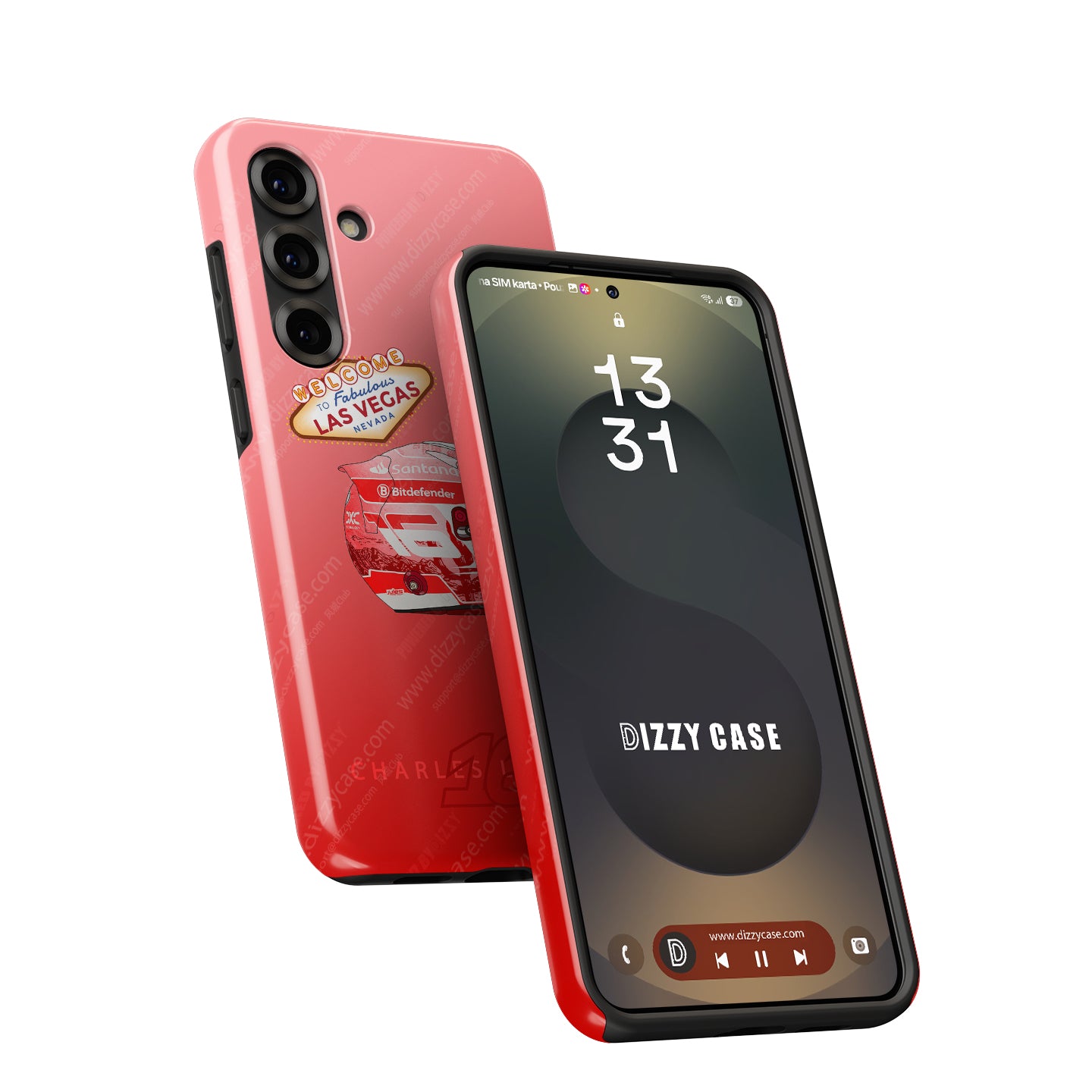 Charles Leclerc 2024 Las Vegas F1 Helmet Samsung Phone Case | DIZZY CASE