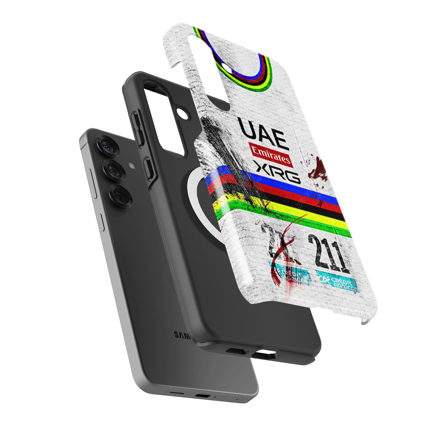 Milan-San Remo 2026 Champion — Tadej Pogačar #211 | UAE Team Emirates XRG Crash Edition Phone Case for Samsung Galaxy