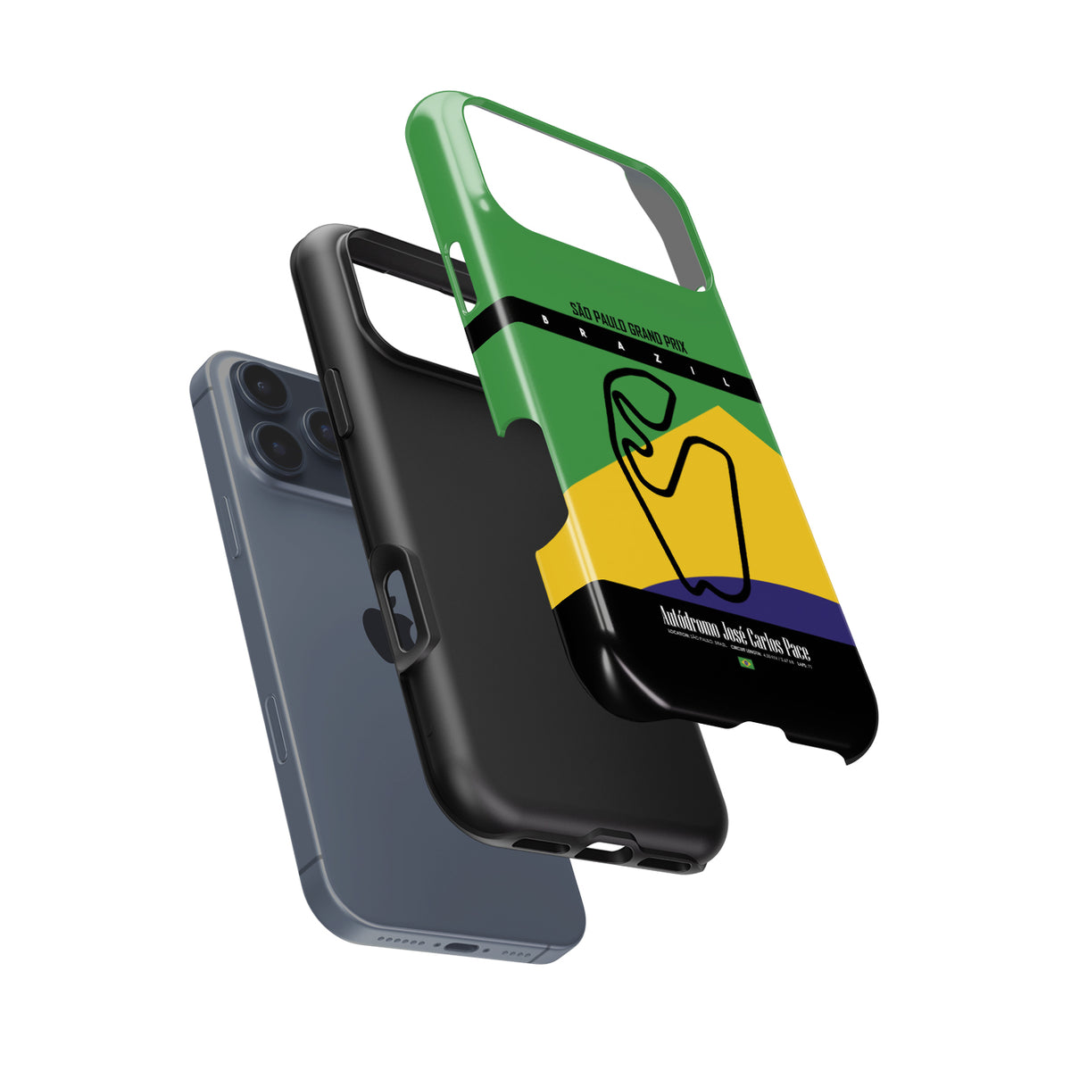 São Paulo Grand Prix Track Map Case – For Google, OnePlus, Xiaomi