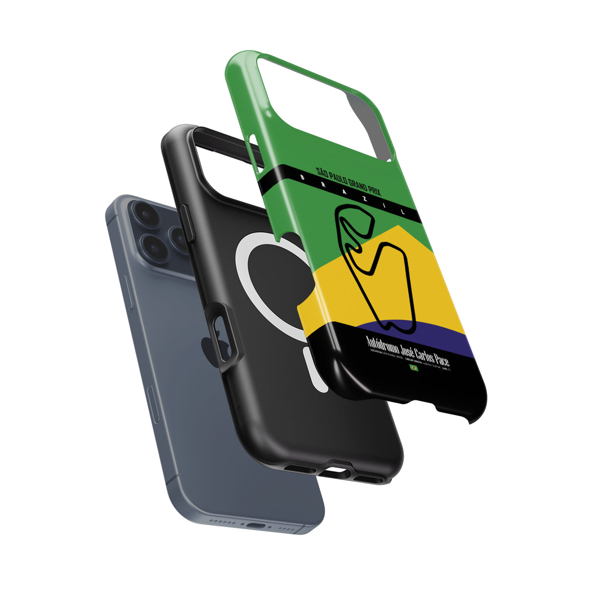 São Paulo Grand Prix Track Map Case – For Google, OnePlus, Xiaomi