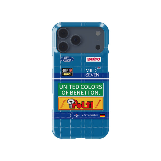Michael Schumacher 1994 Benetton World Champion Formula 1 racing iPhone case view 1