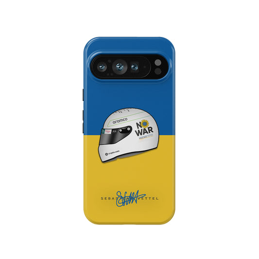 Stand for Peace: Vettel 2022 "No War" Helmet Case - Google, Xiaomi, OnePlus, Huawei