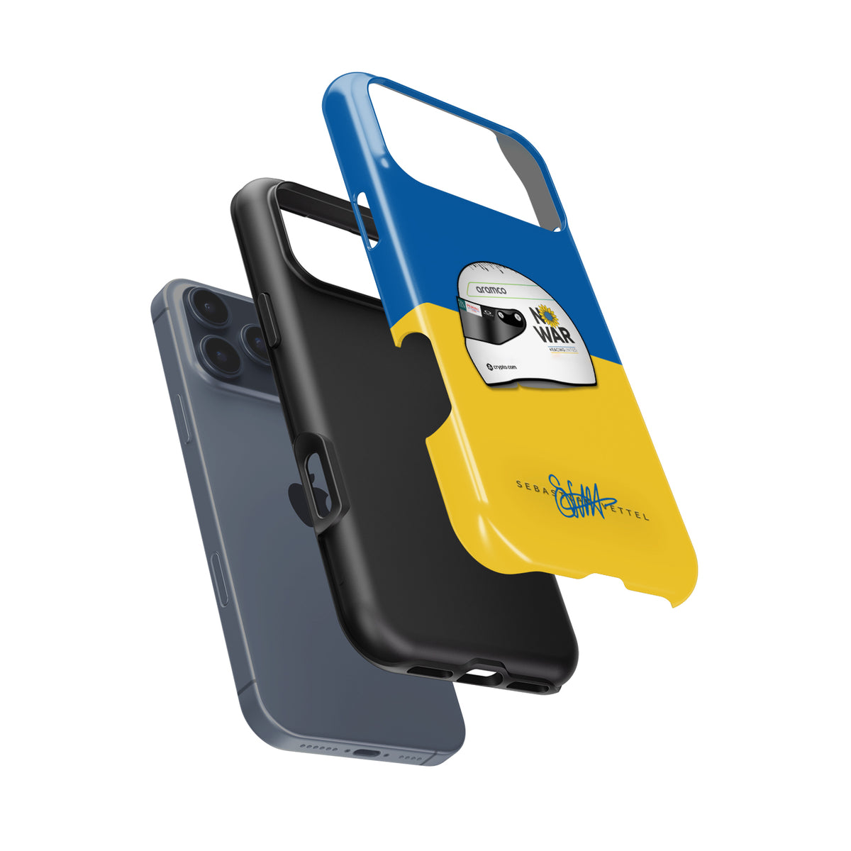 Stand for Peace with Sebastian Vettel’s 2022 "No War" Helmet Phone Case