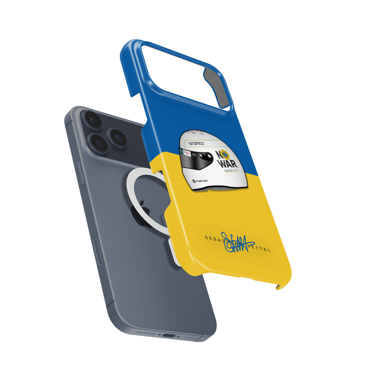 Stand for Peace with Sebastian Vettel’s 2022 "No War" Helmet Phone Case