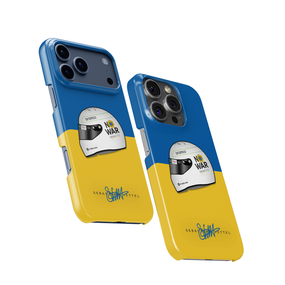 Stand for Peace with Sebastian Vettel’s 2022 "No War" Helmet Phone Case