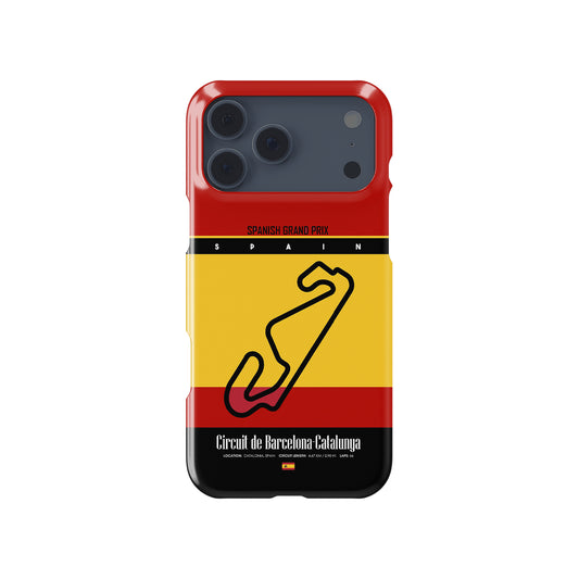 Spanish Grand Prix Track Map – For F1 Fans Formula 1 racing iPhone case view 1