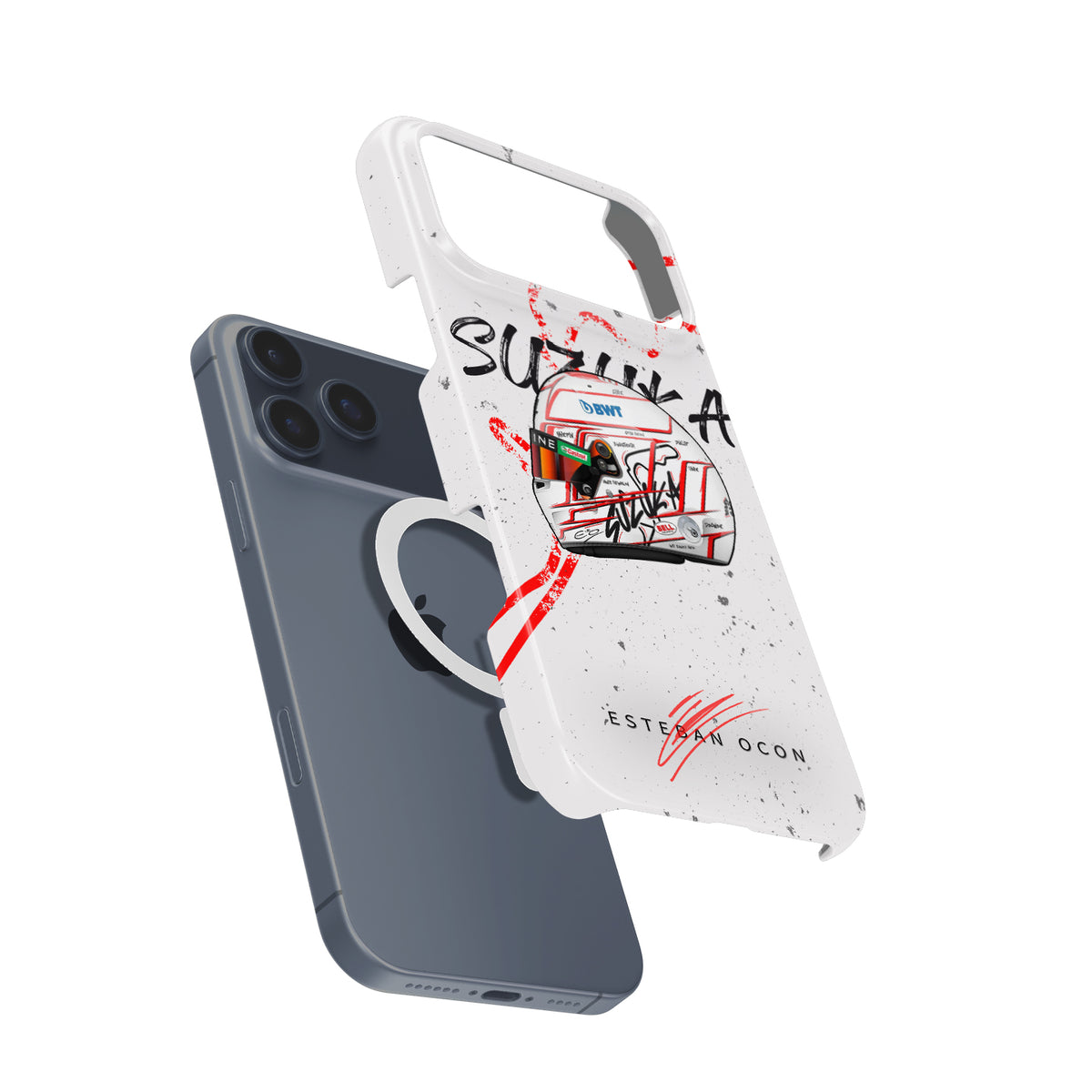 Esteban Ocon 2023 Japanese GP Helmet Formula 1 racing iPhone case view 4
