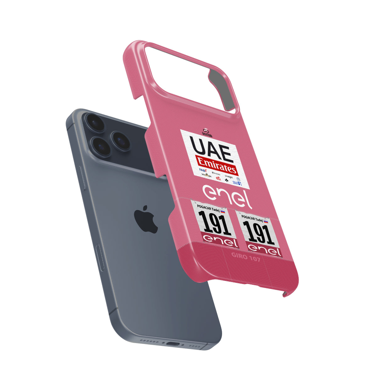 Tadej Pogacar 2024 Giro d'Italia cycling iPhone case view 3