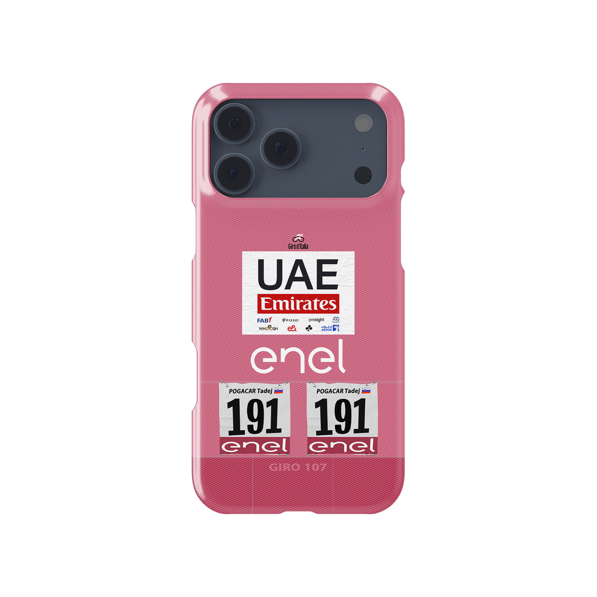 Tadej Pogacar 2024 Giro d'Italia cycling iPhone case view 1