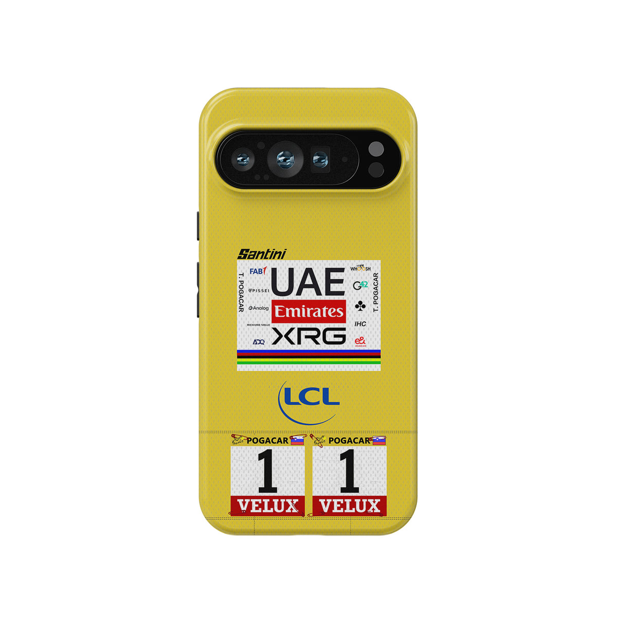 Tadej Pogačar 2025 Tour de France Yellow Jersey Phone Case – Leader’s Tribute Design (Pixel, OnePlus, Xiaomi, Huawei)