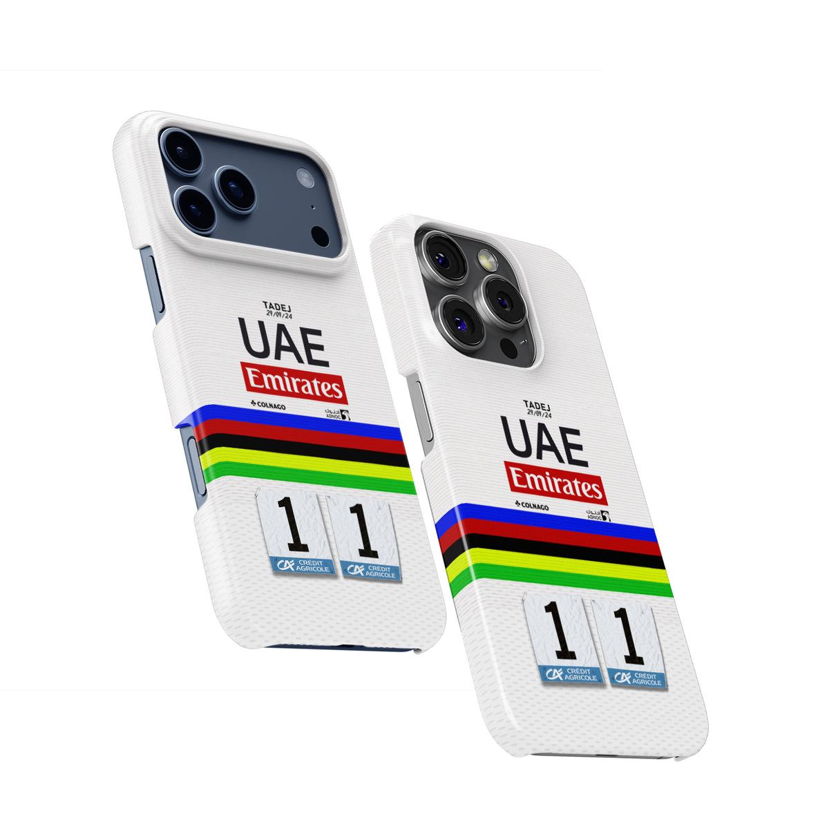 Tadej Pogačar Rainbow Jersey Tour of Lombardy Phone Case – Apple Models
