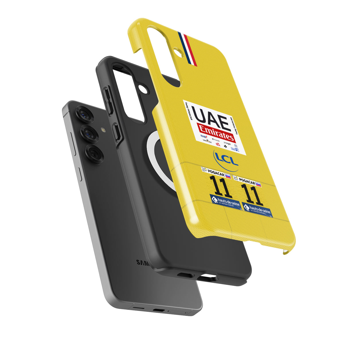 Tadej Pogačar 2025 Tour de France Yellow Jersey Phone Case – Leader’s Tribute Design (for Samsung)