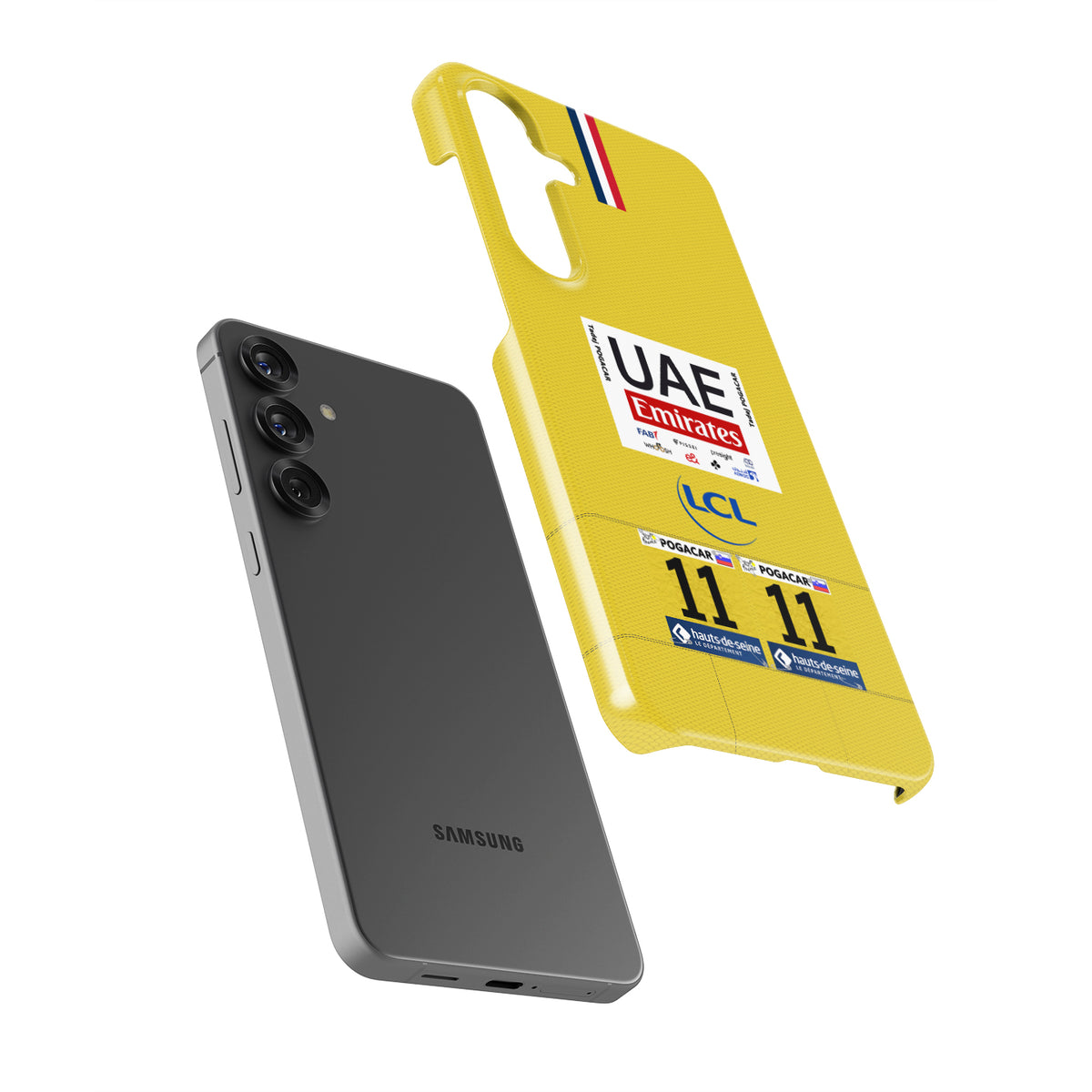 Tadej Pogačar 2025 Tour de France Yellow Jersey Phone Case – Leader’s Tribute Design (for Samsung)