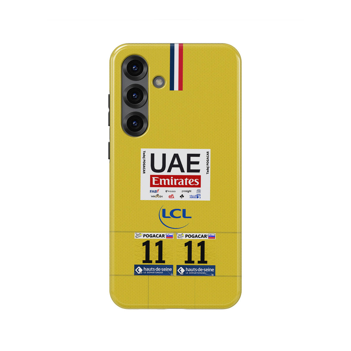 Tadej Pogačar 2025 Tour de France Yellow Jersey Phone Case – Leader’s Tribute Design (for Samsung)