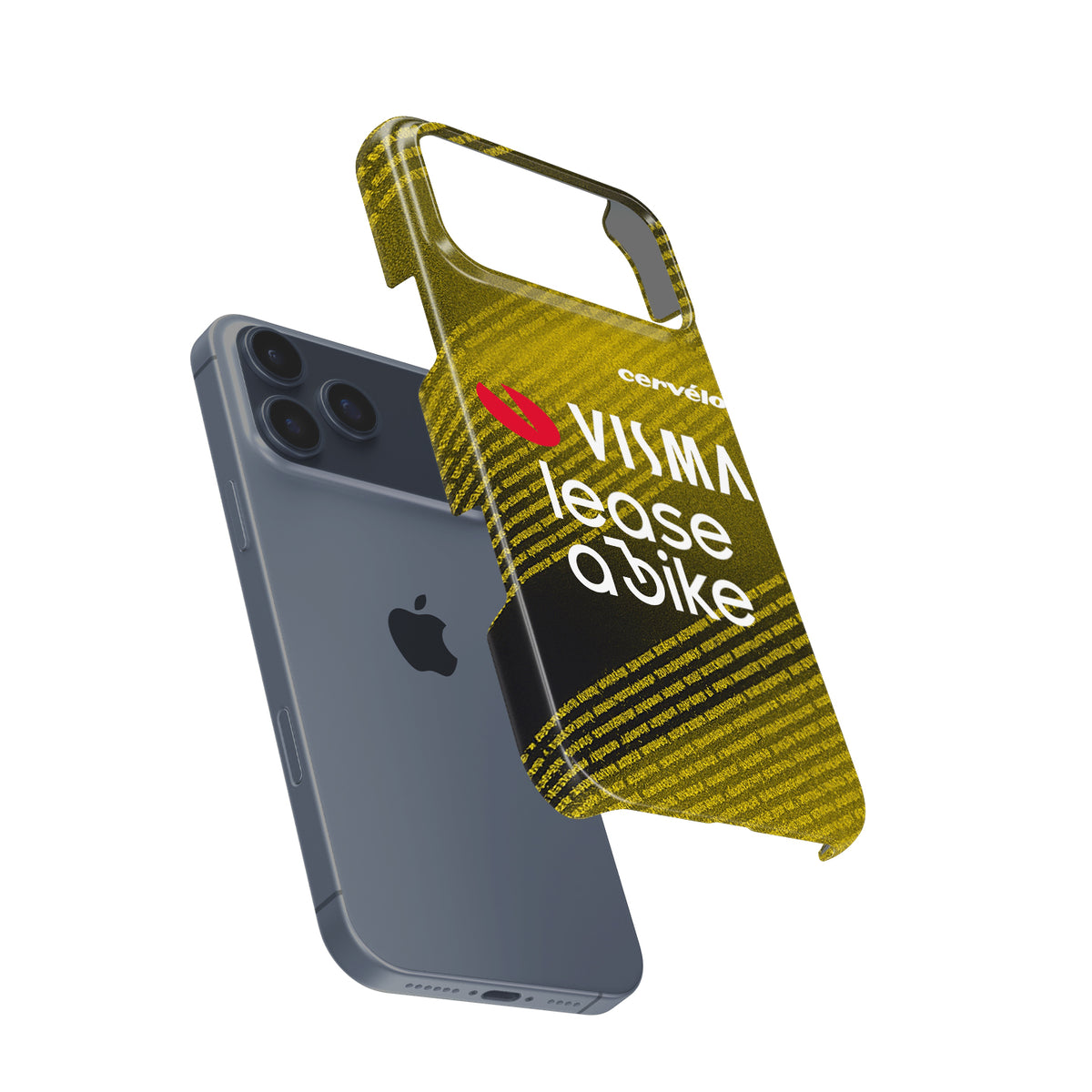 Team Visma–Lease a Bike 2025 TDF Special Edition Phone Case – Yellow & Black Stripes (iPhone)