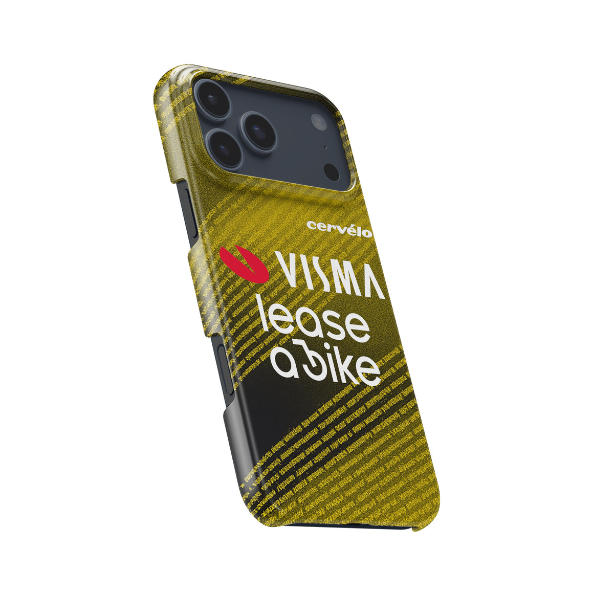 Team Visma–Lease a Bike 2025 TDF Special Edition Phone Case – Yellow & Black Stripes (iPhone)