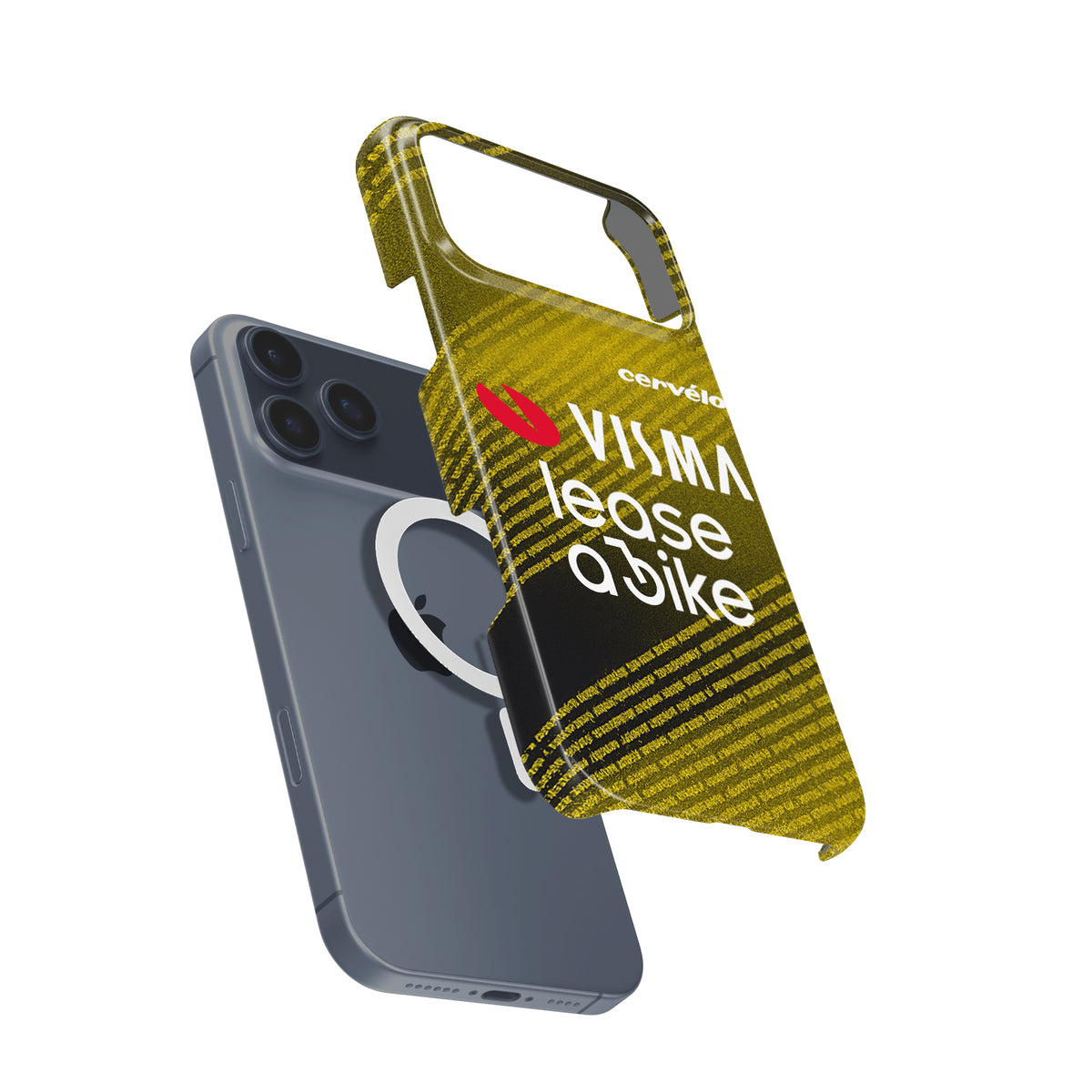 Team Visma–Lease a Bike 2025 TDF Special Edition Phone Case – Yellow & Black Stripes (iPhone)