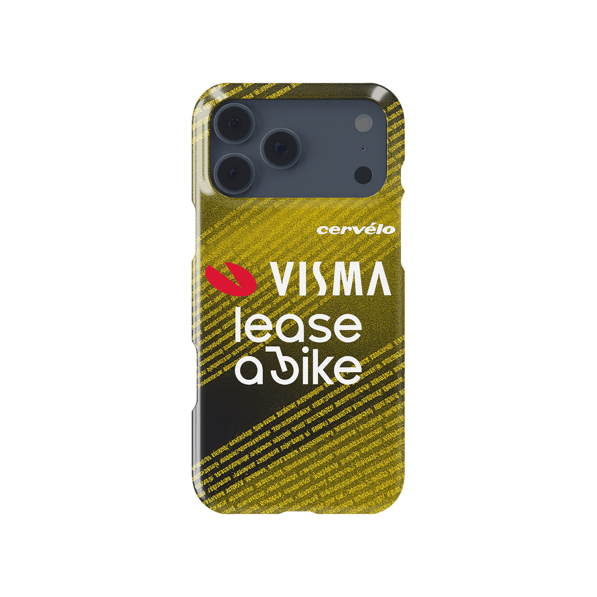 Team Visma–Lease a Bike 2025 TDF Special Edition Phone Case – Yellow & Black Stripes (iPhone)