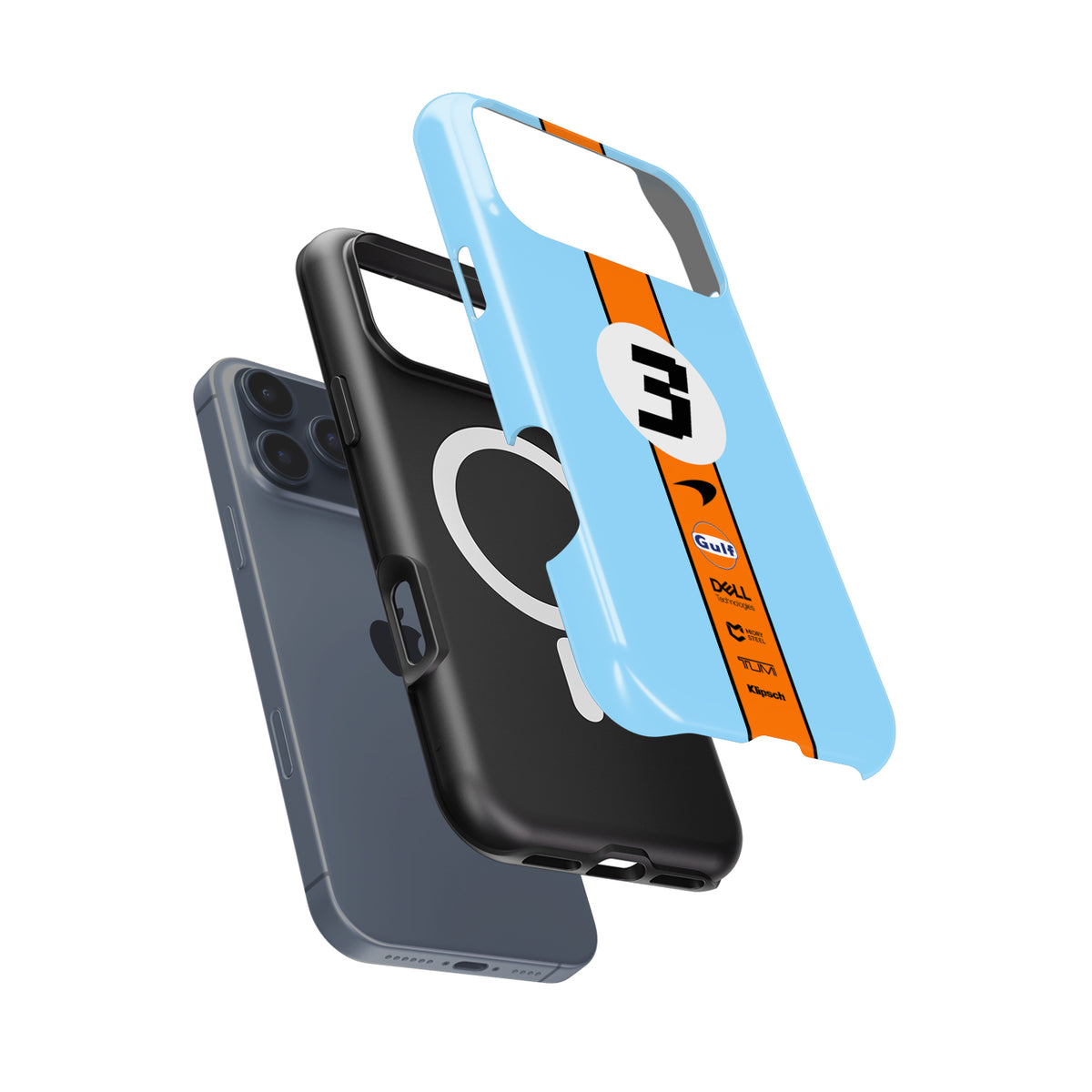 Daniel Ricciardo 2022 - McLaren Gulf Livery Formula 1 racing iPhone case view 6