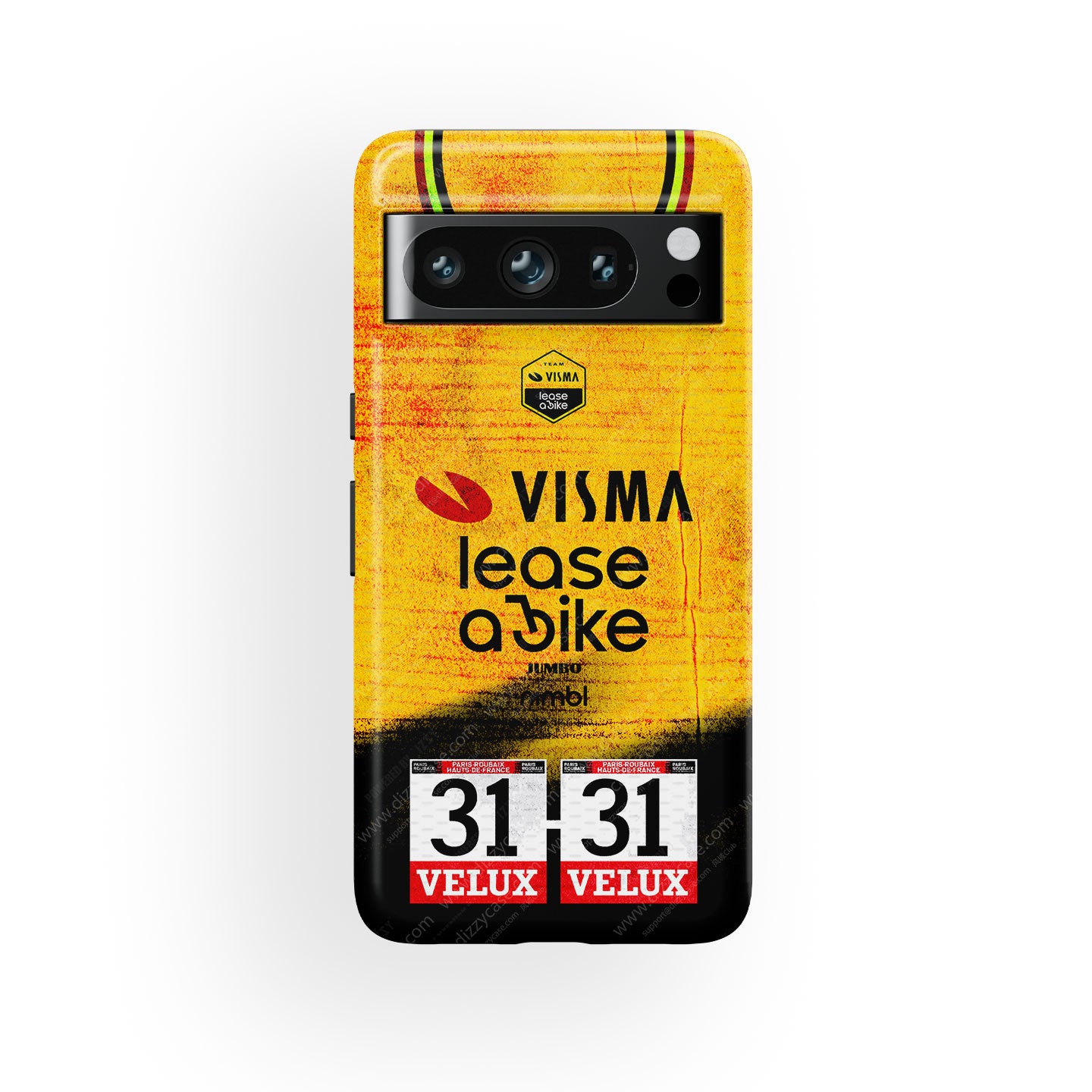 Funda para teléfono Tadej Pogacar 2024 Dual Triumph en jersey amarillo y rosa de DIZZY