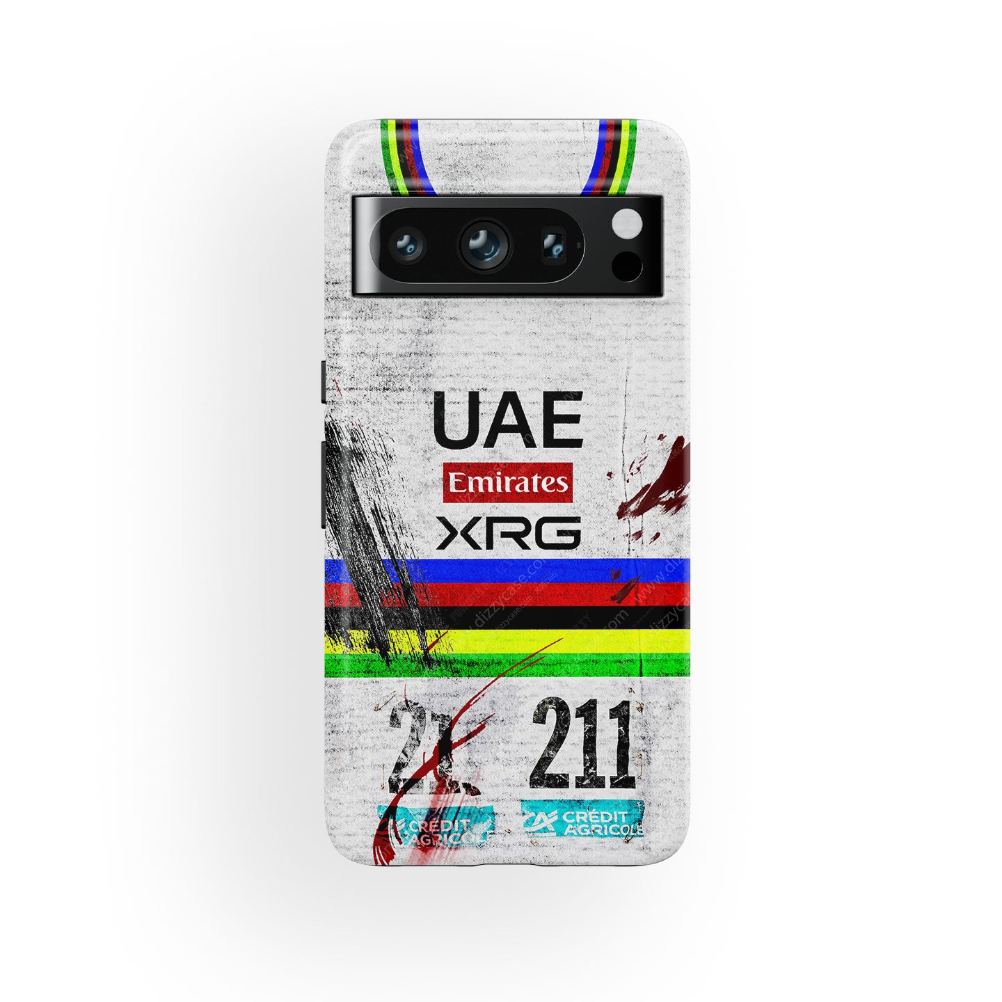 Funda para teléfono Tadej Pogacar 2024 Dual Triumph en jersey amarillo y rosa de DIZZY