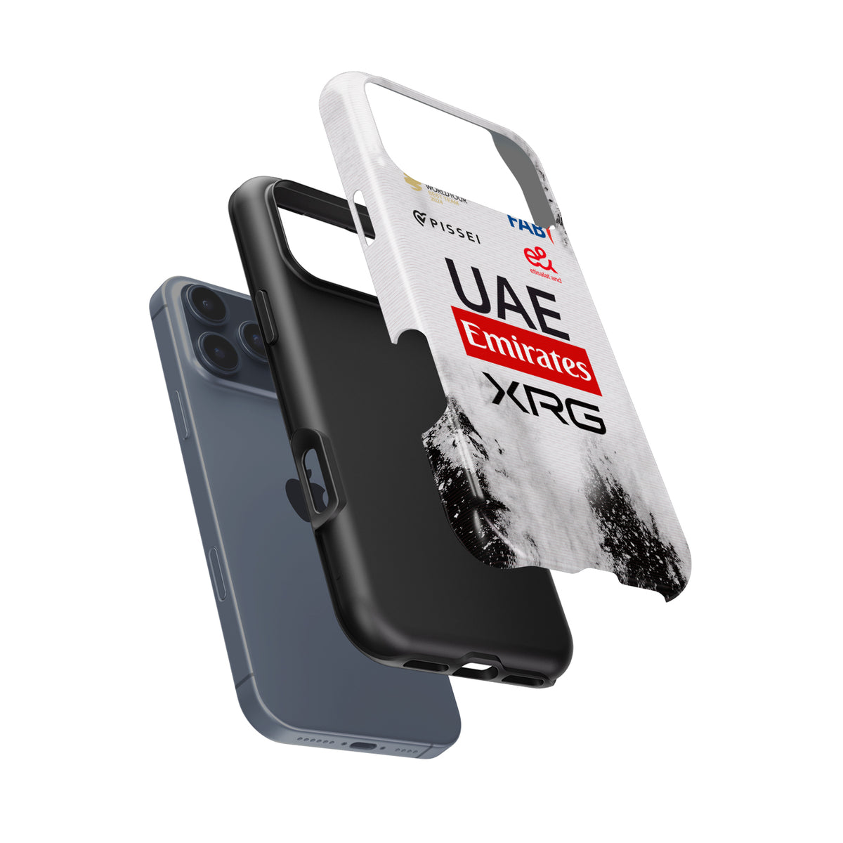 UAE Team Emirates 2025 TDF Special Edition Phone Case – White & Black Heritage (iPhone)
