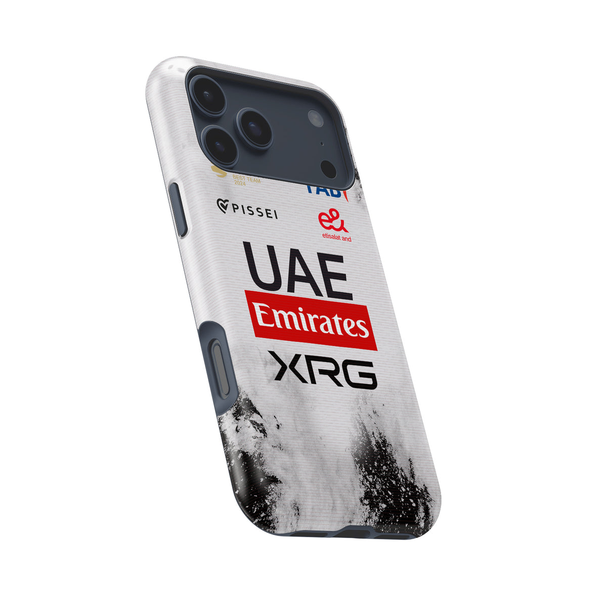 UAE Team Emirates 2025 TDF Special Edition Phone Case – White & Black Heritage (iPhone)