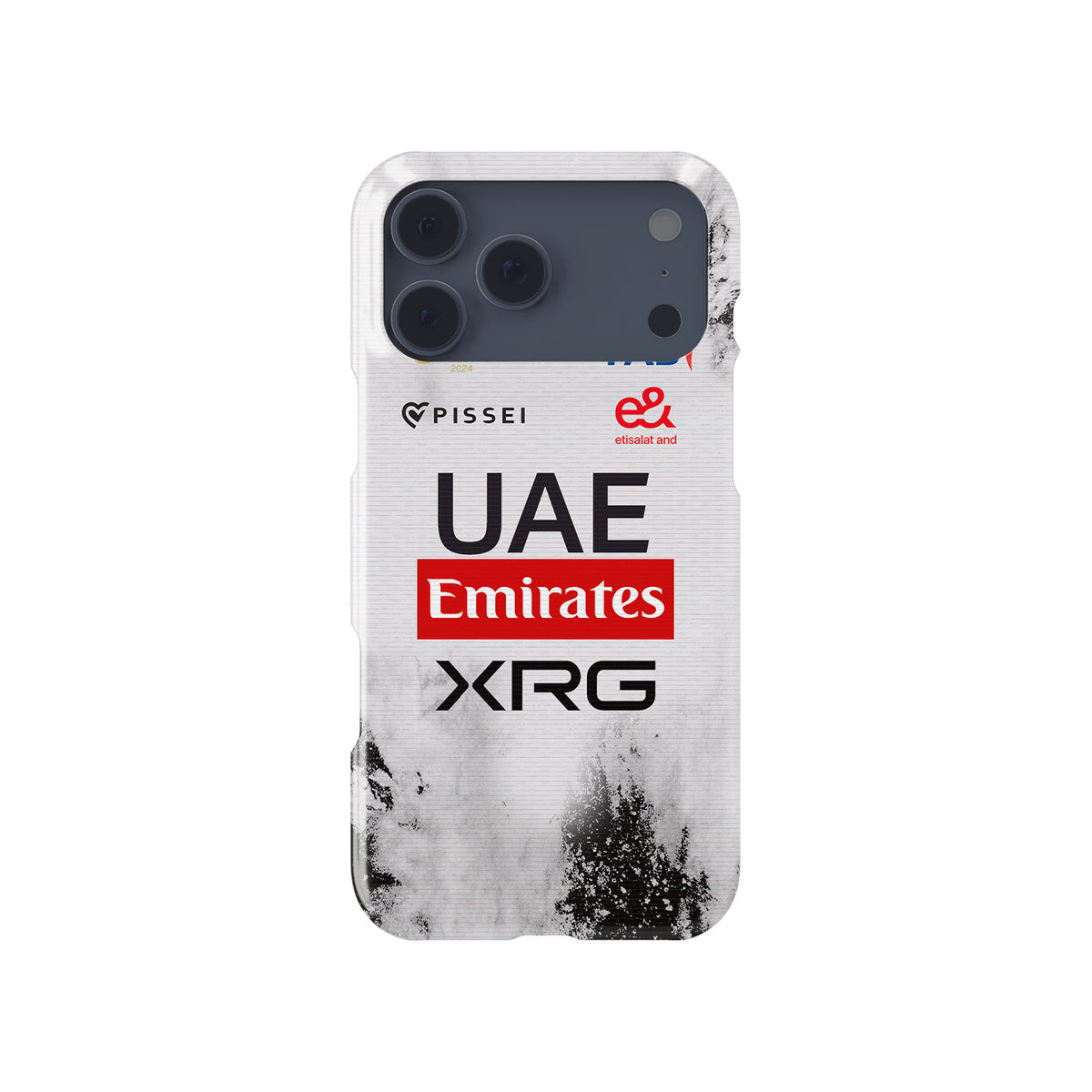 UAE Team Emirates 2025 TDF Special Edition Phone Case – White & Black Heritage (iPhone)