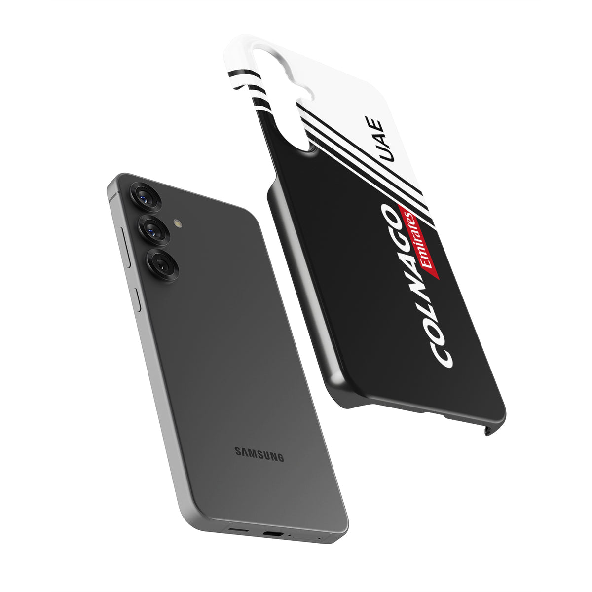 UAE Team 2025 Colnago V5Rs Livery Phone Case – Black & White Edition (for Samsung)