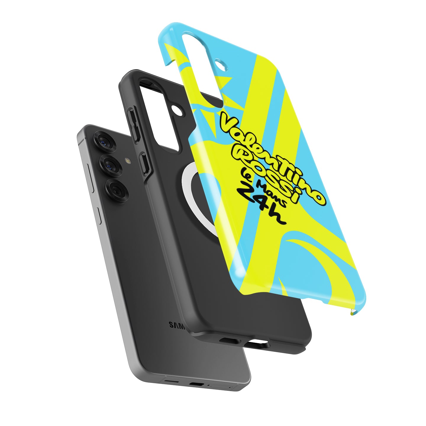 Valentino Rossi 2024 Le Mans 24H Helmet Phone Case – BMW M4 GT3 Tribute for Samsung