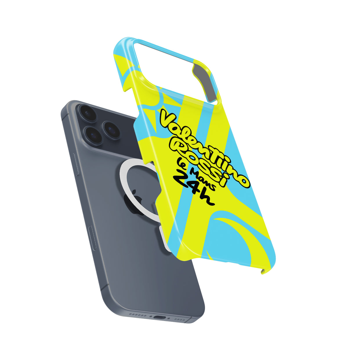 Valentino Rossi 2024 Le Mans 24H Helmet Phone Case – BMW M4 GT3 Tribute for iPhone