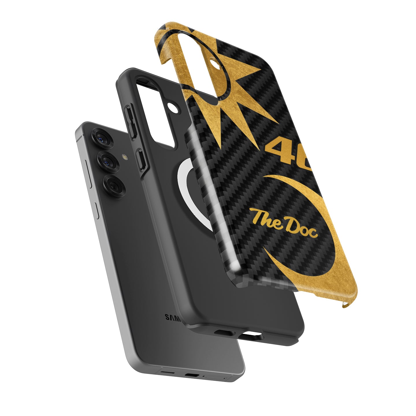 Valentino Rossi Anniversario Gold Carbon Phone Case – The Doctor Edition for Samsung